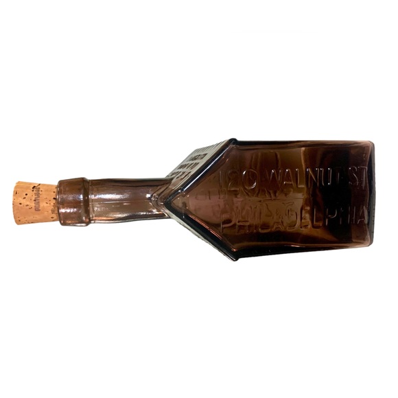 Vintage Signed Wheaton Whiskey Glass Bottle - Amethyst With Cork - Picture 6 of 12